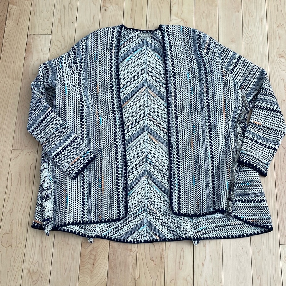 Lucky Brand Boho open front cardigan sweater size small